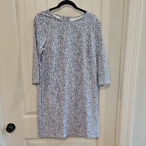 Southern Tide Blue and White Long Sleeve Dress